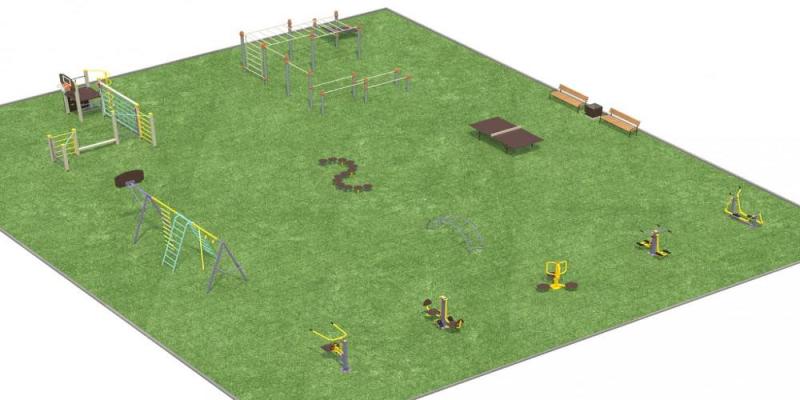 Дизайн проект спортплощадки разновозрастной  в Екатеринбурге