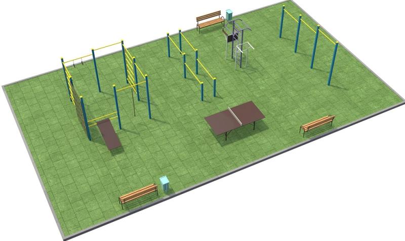 Проект спортплощадки 170 метров в Екатеринбурге в Екатеринбурге