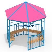 Беседка с лавками МАФ 4120 в Екатеринбурге
