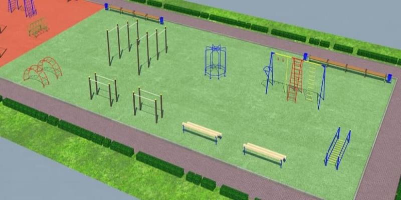 Проект детско-спортивной площадки для школы - детсада в Екатеринбурге