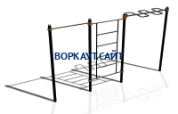 Спортивный комплекс воркаут ВС-129 в Екатеринбурге Спортивный комплекс воркаут ВС-129 в Екатеринбурге