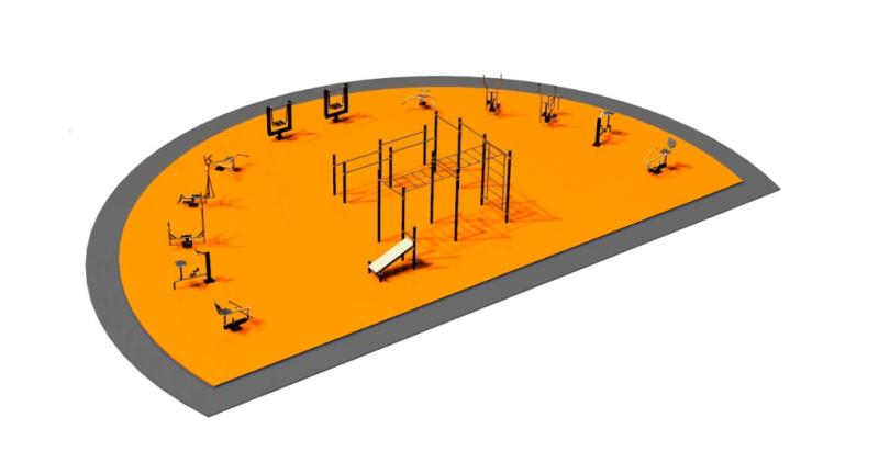 Дизайн проект спортплощадки Полукруглая в Екатеринбурге