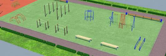 Проект детско-спортивной площадки для школы - детсада в Екатеринбурге Проект детско-спортивной площадки для школы - детсада в Екатеринбурге