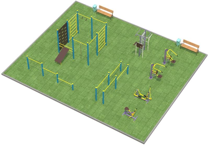 Проект спортплощадки 150 метров в Екатеринбурге в Екатеринбурге