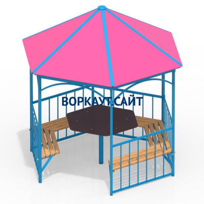 Беседка со столом и лавками МАФ 4121 в Екатеринбурге