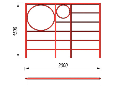 Шведская стенка с кольцами МАФ 3502 в Екатеринбурге