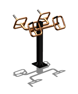 Уличный тренажер  "Штурвал двойной"  УТ201 в Екатеринбурге