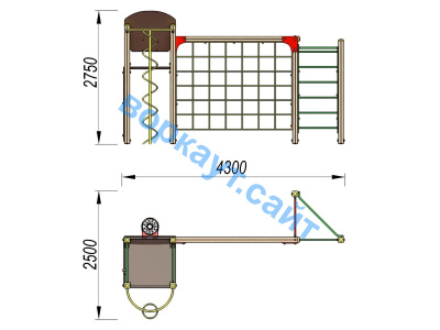 Детский спортивный комплекс Игровой ДСК 3111 в Екатеринбурге