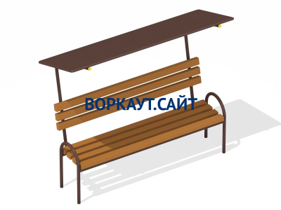 Лавочка под навесом МАФ 1607 в Екатеринбурге