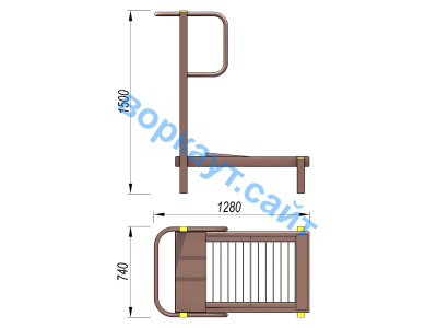 Уличный тренажер Беговая дорожка УТ 009 в Екатеринбурге