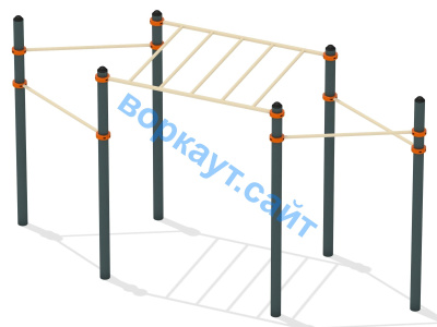Турник разноуровневый с рукоходом ВС-26 в Екатеринбурге
