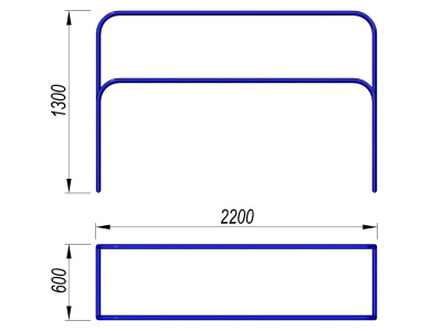 Брусья разновысокие МАФ 3531 в Екатеринбурге