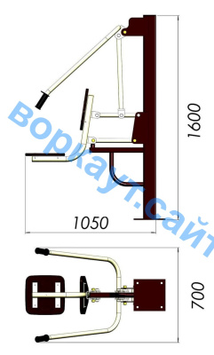 Уличный тренажер "Жим от груди" УТ 002 в Екатеринбурге