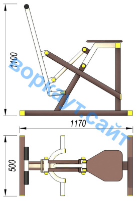 Уличный тренажер "Наездник " УТ 006 в Екатеринбурге