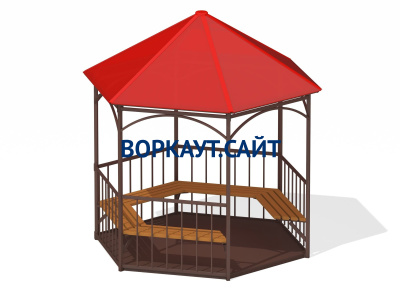 Беседка с лавками и полом МАФ 4122 в Екатеринбурге