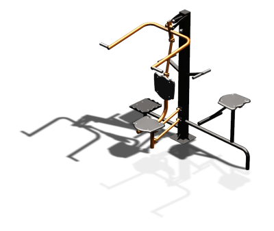 Уличный тренажер "Верхняя тяга Твистер стоя Твистер сидя" УТ336 в Екатеринбурге