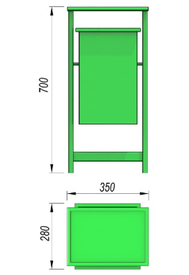 Урна с крышкой МАФ 1631 в Екатеринбурге