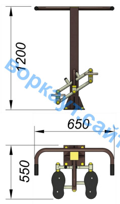 Уличный тренажер "Балансир" УТ 007 в Екатеринбурге