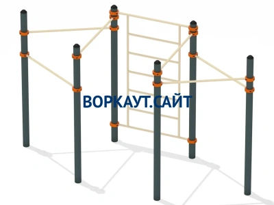 Воркаут турник разноуровневый с шведской стенкой ВС-25 в Екатеринбурге