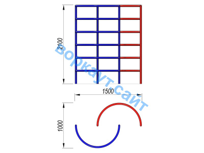 Шведская стенка полукруглая ДСК 3503 в Екатеринбурге