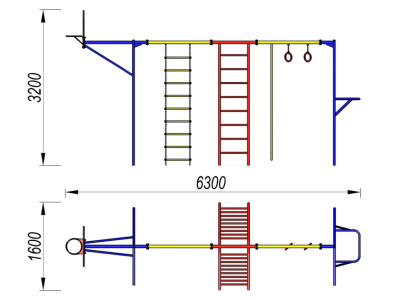 Гимнастический комплекс с баскетбольным щитом МАФ 3001 в Екатеринбурге Гимнастический комплекс с баскетбольным щитом МАФ 3001 в Екатеринбурге
